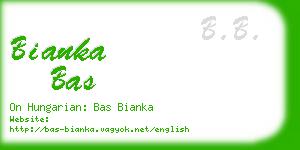 bianka bas business card